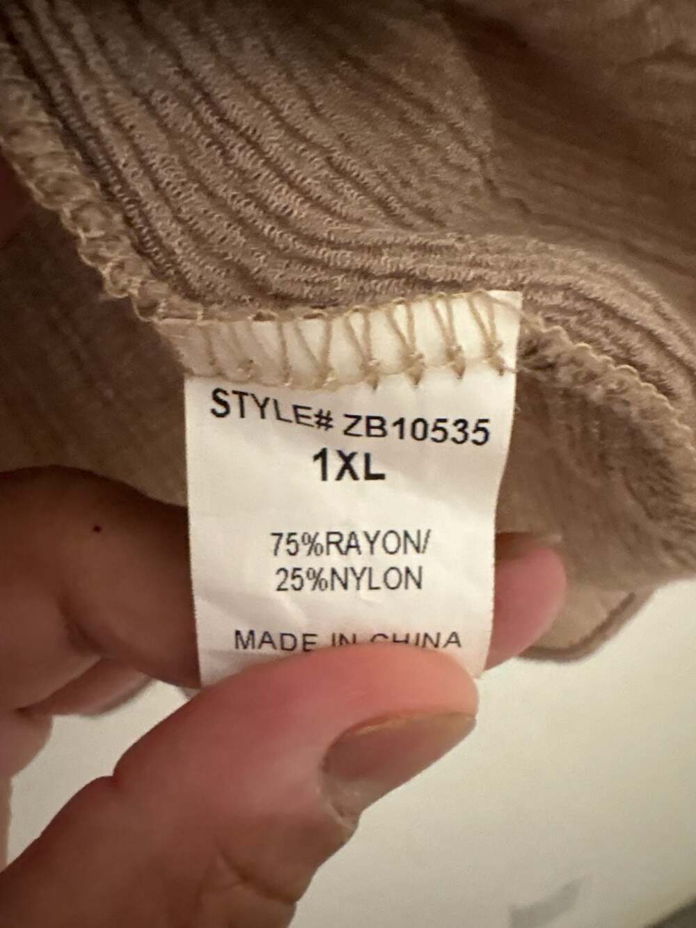 Zenobia Brown Smocked Peplum Long Sleeve Top Size 1XL - Picture 5 of 6